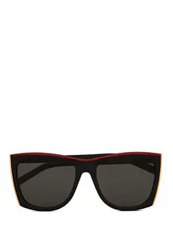 Черные женские солнцезащитные очки прямоугольной формы Saint Laurent