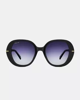 Черные женские солнцезащитные очки прямоугольной формы из ацетата с поляризованными линзами Polar, черный