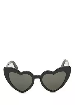 Черные женские солнцезащитные очки в форме сердца Saint Laurent