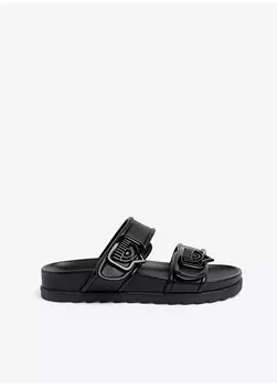 Черные женские тапочки Chara Ferragn