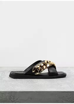 Черные женские тапочки Fabrika