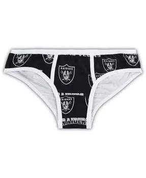 Черные женские трикотажные трусики с принтом Las Vegas Raiders Concepts Sport, черный