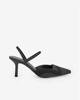 Черные женские туфли-лодочки с пяткой на пятке Adolfo Dominguez, черный