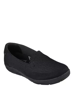 Черные женские кроссовки на плоской подошве Skechers