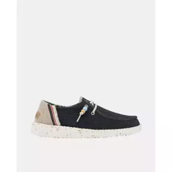 Черные женские туфли на шнуровке из органического хлопка HeyDude