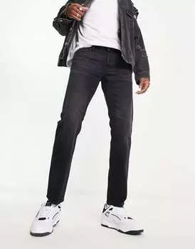 Черные жесткие джинсы прямого кроя Jack & Jones Intelligence Mike