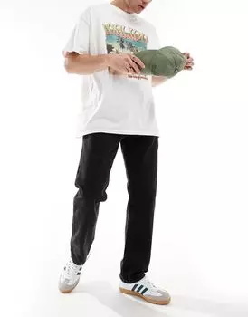 Черные жесткие прямые джинсы Jack & Jones Chris