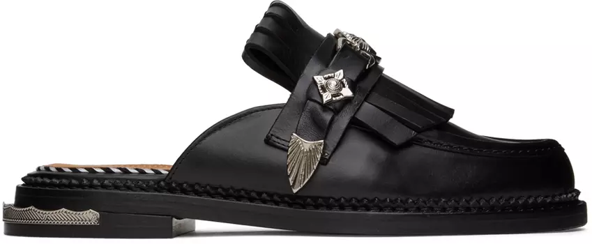 черные жесткие тапочки Toga Pulla