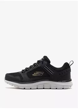 Черные-золотые мужские прогулочные кроссовки 232001TK BKGD TRACK Skechers, черный