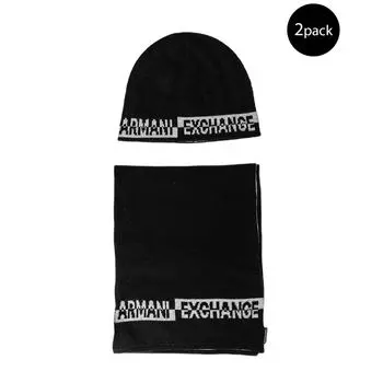 Черный акриловый шарф Armani Exchange