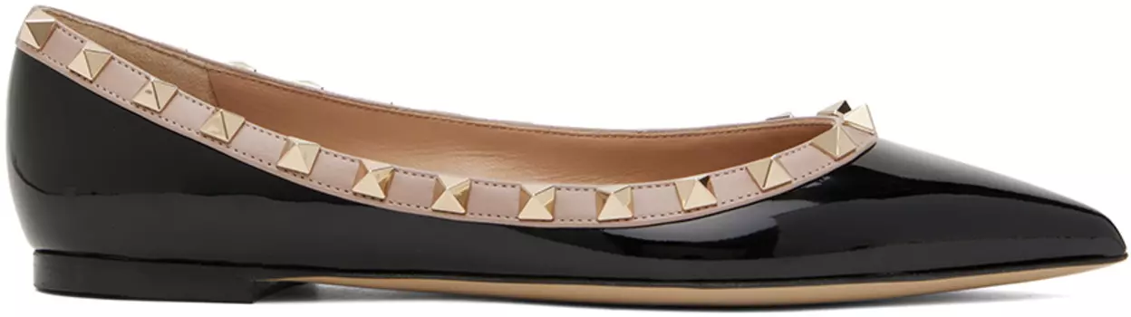 Черный - Балетки Rockstud Valentino Garavani