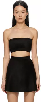 Черный бархатный бюстье ALAA