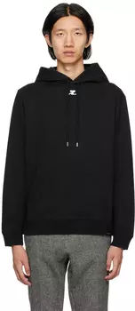Черный базовый худи Courreges