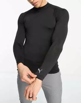 Черный базовый топ с длинными рукавами Puma Golf