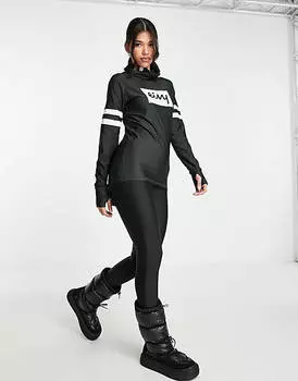 Черный базовый топ с гетрами Eivy Icecold