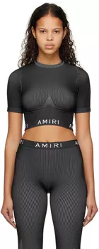 Черный бесшовный топ AMIRI