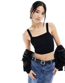 Черный бесшовный жилет с квадратным вырезом Cotton On Cotton:On