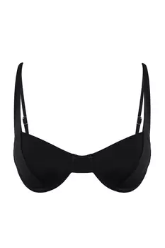 Черный бикини-топ-балконет Trendyol