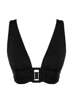 Черный бикини-топ с треугольными чашками Trendyol
