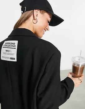 Черный блейзер ASOS Weekend Collective