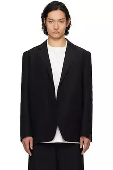 Черный блейзер без пуговиц N.Hoolywood