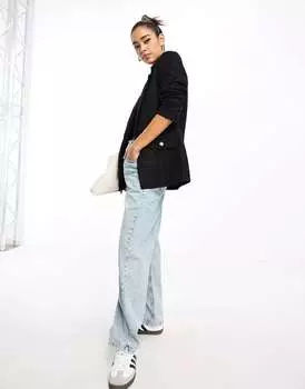 Черный блейзер из букле River Island