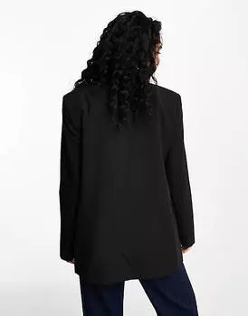 Черный блейзер с капюшоном ASOS DESIGN