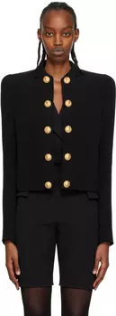 Черный блейзер с открытым передом Balmain