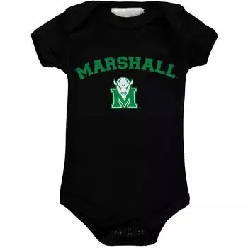 Черный боди с логотипом и аркой Infant Marshall Thundering Herd Unbranded