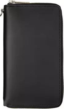 Черный большой кошелек на застежке Yohji Yamamoto