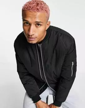 Черный бомбер ASOS DESIGN MA1