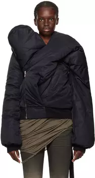 Черный бомбер для кукол Rick Owens DRKSHDW