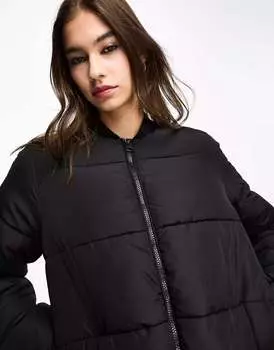 Черный бомбер-пуховик Vero Moda