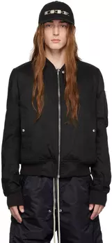 Черный бомбер с воротником-стойкой Rick Owens DRKSHDW