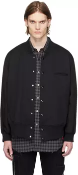 Черный бомбер с вышивкой Undercoverism
