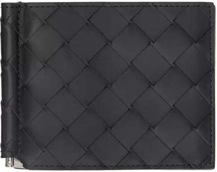 Черный бумажник с клипсой Bill Bottega Veneta