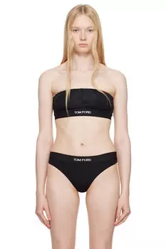 Черный бюстгальтер-бандо из модала Signature TOM FORD