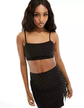 Черный бюстгальтер без косточек ASOS DESIGN Hotfix — часть комплекта