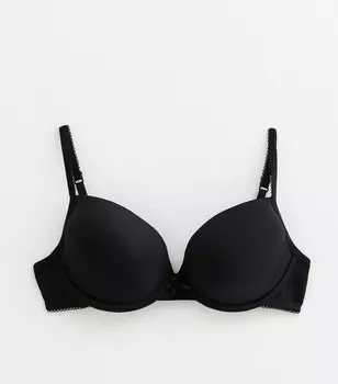 Черный бюстгальтер-футболка на косточках для девочек New Look, черный