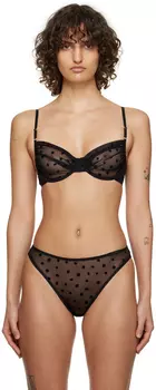 Черный бюстгальтер из флока Le Petit Trou