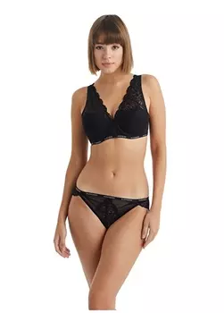 Черный бюстгальтер на косточках Blackspade