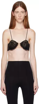 Черный бюстгальтер с эффектом взрывающегося цветка Nensi Dojaka