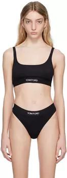 Черный бюстгальтер с круглым вырезом TOM FORD