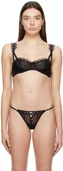 Черный бюстгальтер с люверсами Fleur Du Mal