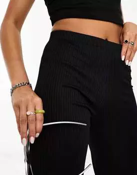 Черный цвет с низкой посадкой-клеш COLLUSION