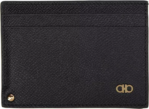 Черный держатель для карт Gancini Ferragamo, Nero/Nero