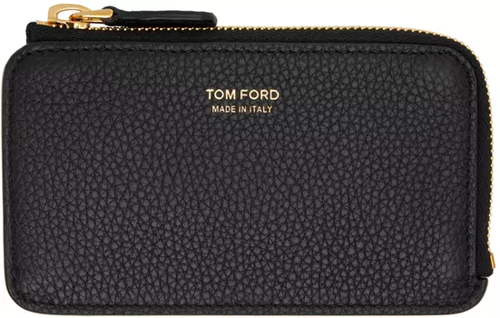 Черный держатель для карт на молнии TOM FORD