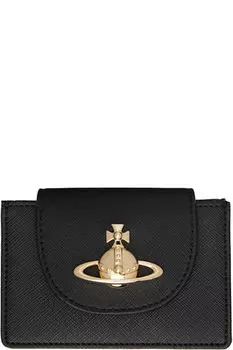 Черный держатель для карт с клапаном Vivienne Westwood