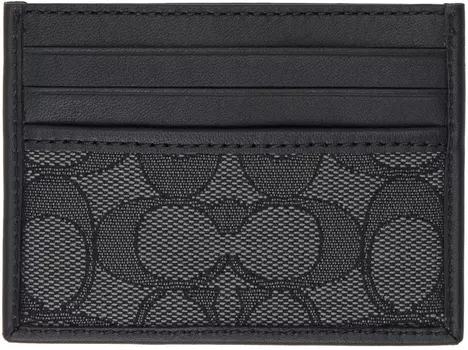 Черный держатель для карт с зажимом для денег Coach 1941