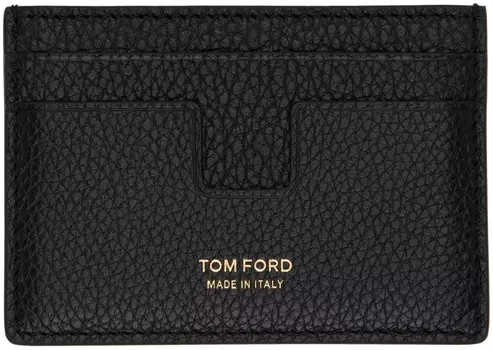 Черный держатель для карт с зажимом для денег TOM FORD